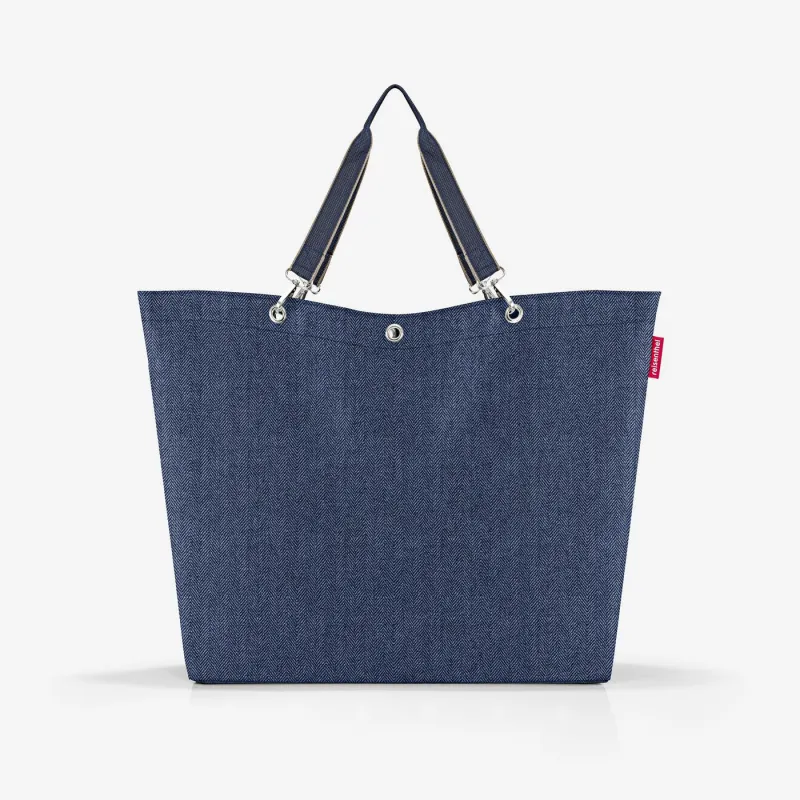 shopper XL herringbone dark blue