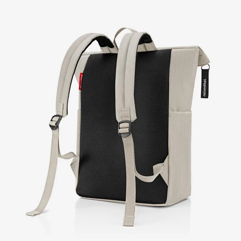 rolltop backpack herringbone sand - Image 5