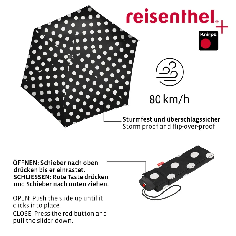 umbrella pocket mini dots white - Image 3