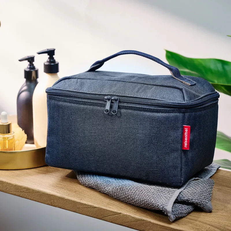 beautycase herringbone dark blue - Image 2