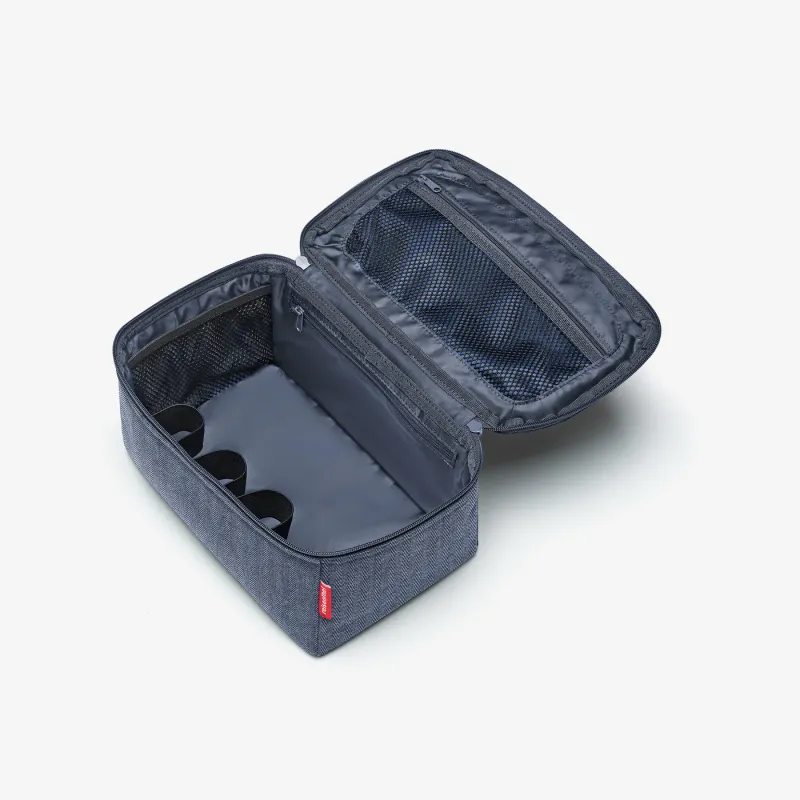 beautycase herringbone dark blue - Image 4