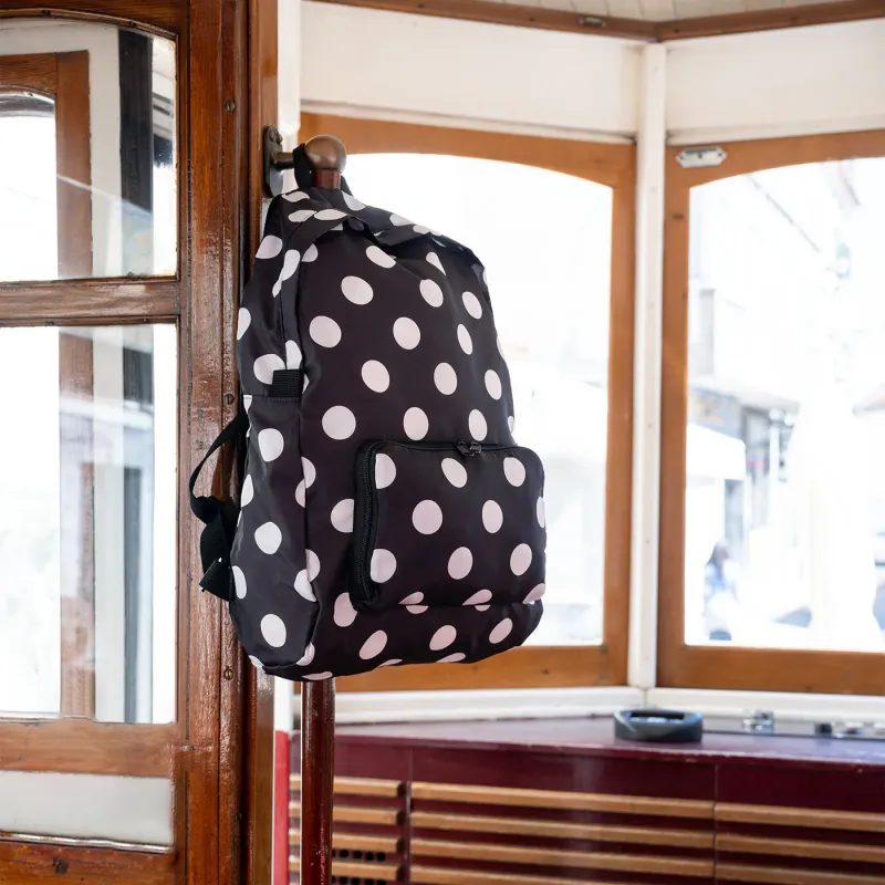mini maxi rucksack dots white - Image 2